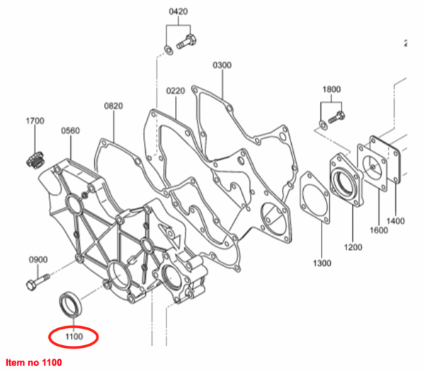 Joint de Vilebrequin (avant) Mitsubishi K3, K4, MVS3L, MVS3L2, S3L, S3L2, S4L, S4L2, Captain, Startrac, Etc., – Image 5