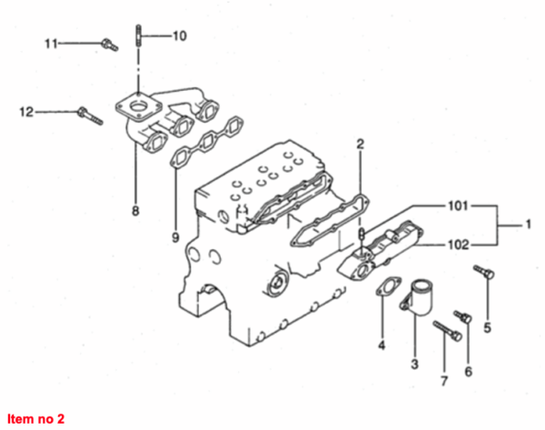 Joint d'amission d'air Mitsubishi, S3L, S3L2, Captain, Startrac, Etc., – Image 2