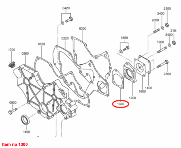 Joint pompe à huile pot de vidange Mitsubishi, S3L, S3L2, S4L, S4L2, Captain, Startrac, Etc., – Image 2