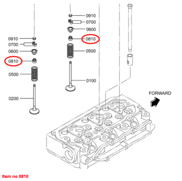 Joint de valve Mitsubishi K, L, MVL3E, MVS3L, MVS3L2, S3L, S3L2, S4L, S4L2, Etc., Captain, Startrac, Etc., – Image 2