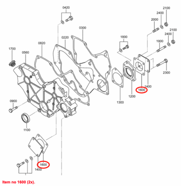 Joint Pompe d'huile Mitsubishi, L2E, S3L, S3L2, S4L, S4L2, Captain, Startrac, Etc., – Image 2