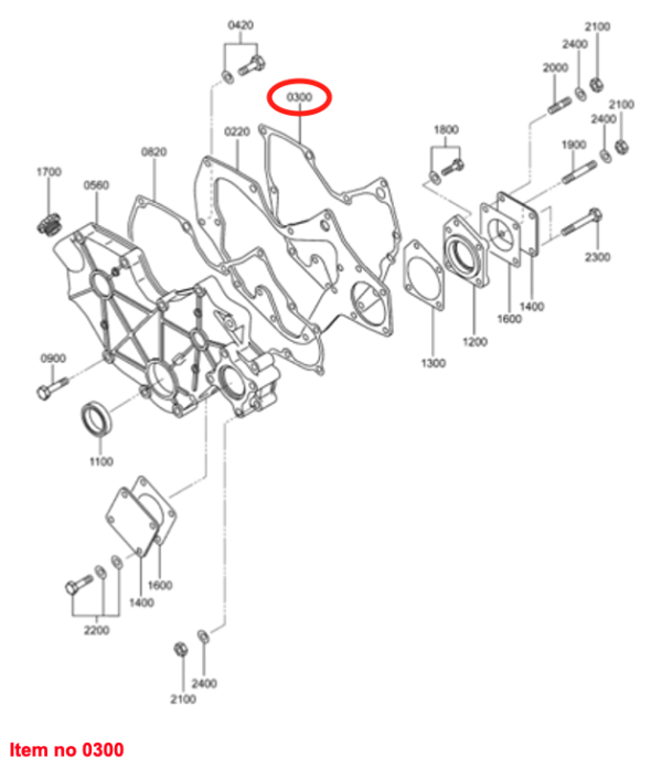 Joint plaque frontale Mitsubishi, S3L, S3L2, S4L, S4L2, Captain, Startrac, Etc., – Image 2