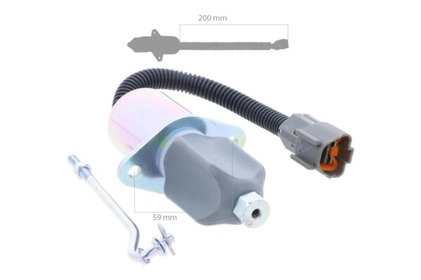 Solénoide d’arrêt Mitsubishi S4S, S6S, S4Q 12V – Image 2