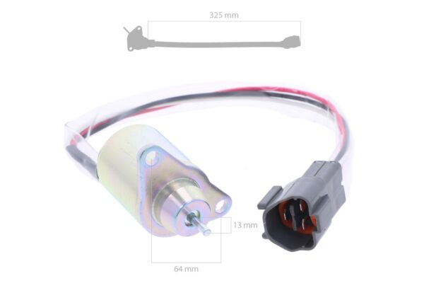 Solénoide d’arrêt 24 volt Yanmar 2TNV70, 3TNV88, 4TNE88, 4TNV94, 4TNV98, Doosan, Hyundai, Takeuchi, – Image 2