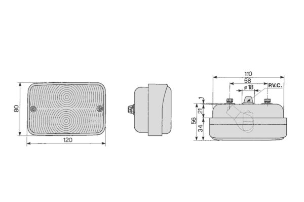 Ampoule (gauche ou droite) Universel, Iseki TG, TH, TLE, TM, Massey Ferguson 1520, 1525, 1528, 1529, 1531, 1532, 1740, 1747, – Image 4