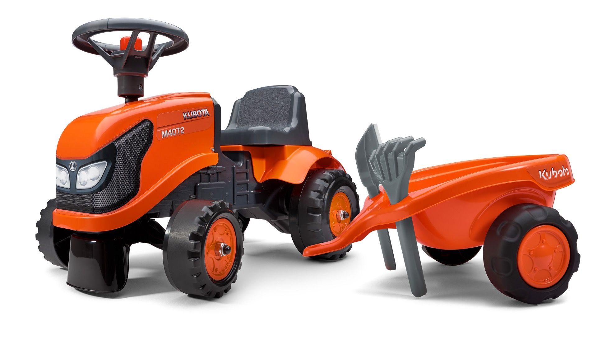 Kubota M4072 Porteur tracteur avec remorque et outils