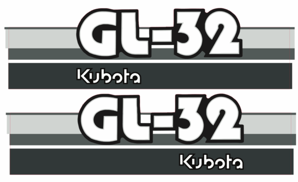Autocollant pour capot Kubota GL32