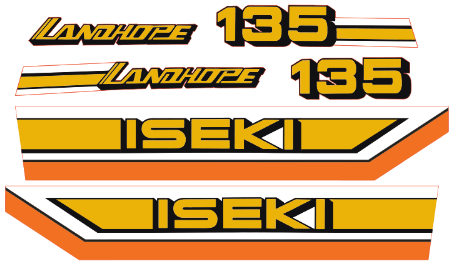 Autocollant pour capot Iseki Landhope TU135