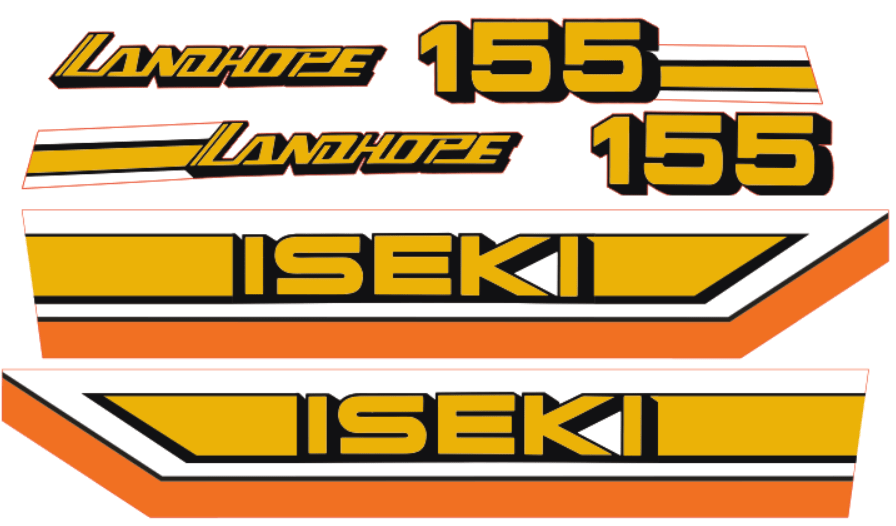 Autocollant pour capot Iseki Landhope TU155