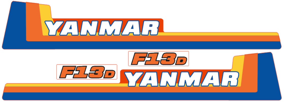 Autocollant pour capot Yanmar F13