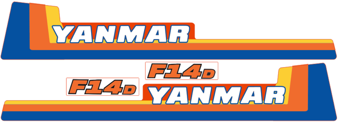 Autocollant pour capot Yanmar F14