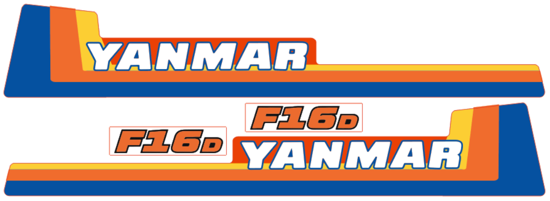 Autocollant pour capot Yanmar F16