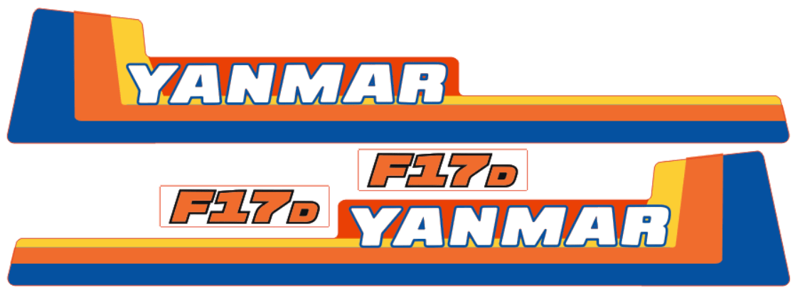Autocollant pour capot Yanmar F17