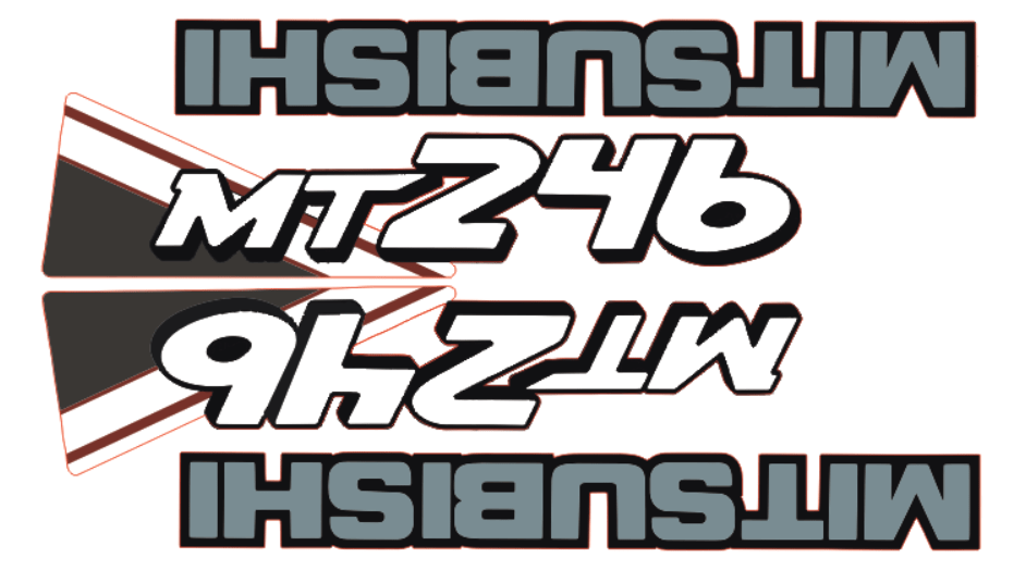 Autocollant pour capot Mitsubishi MT246