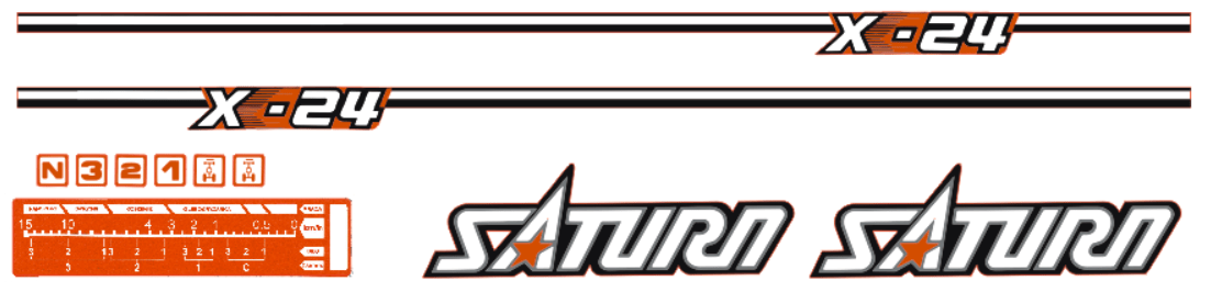 Autocollant pour capot Kubota Saturn X-24