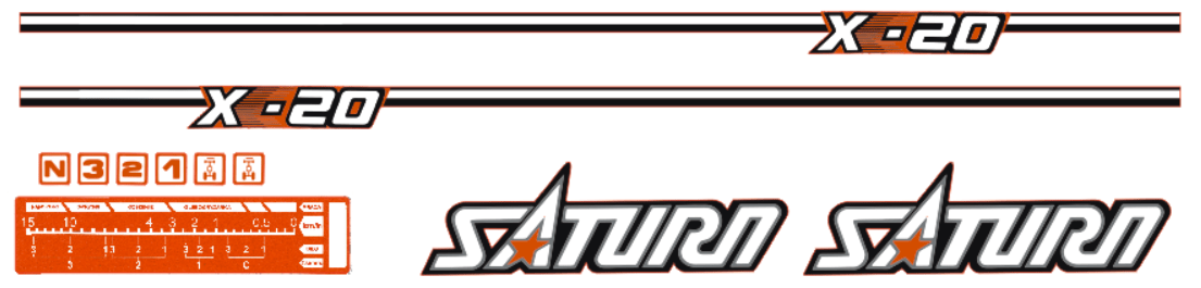 Autocollant pour capot Kubota Satrun X-20