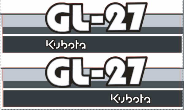 Autocollant pour capot Kubota GL27