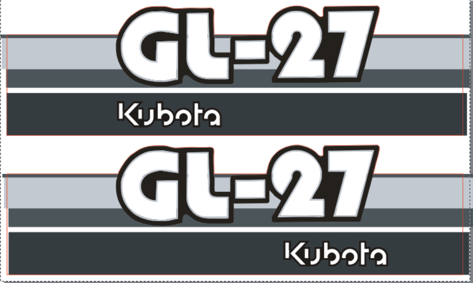 Autocollant pour capot Kubota GL27