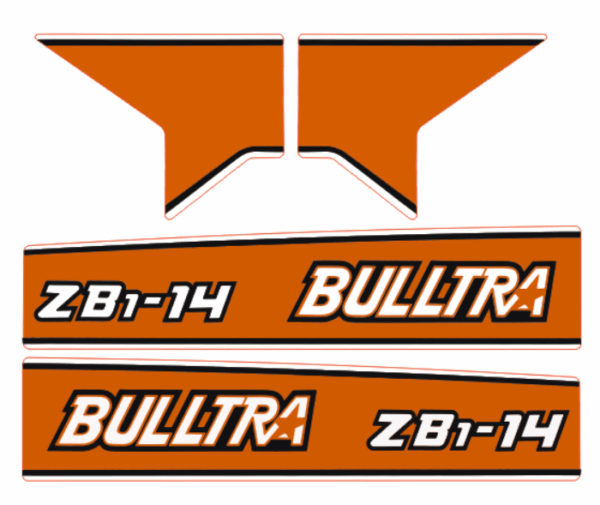 Autocollant pour capot Kubota B1-14