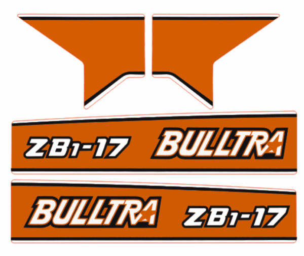 Autocollant pour capot Kubota Bulltra B1-17
