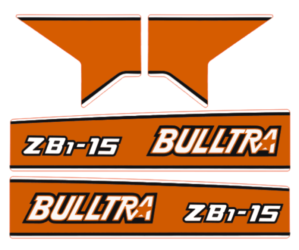 Autocollant pour capot Kubota Bulltra B1-15