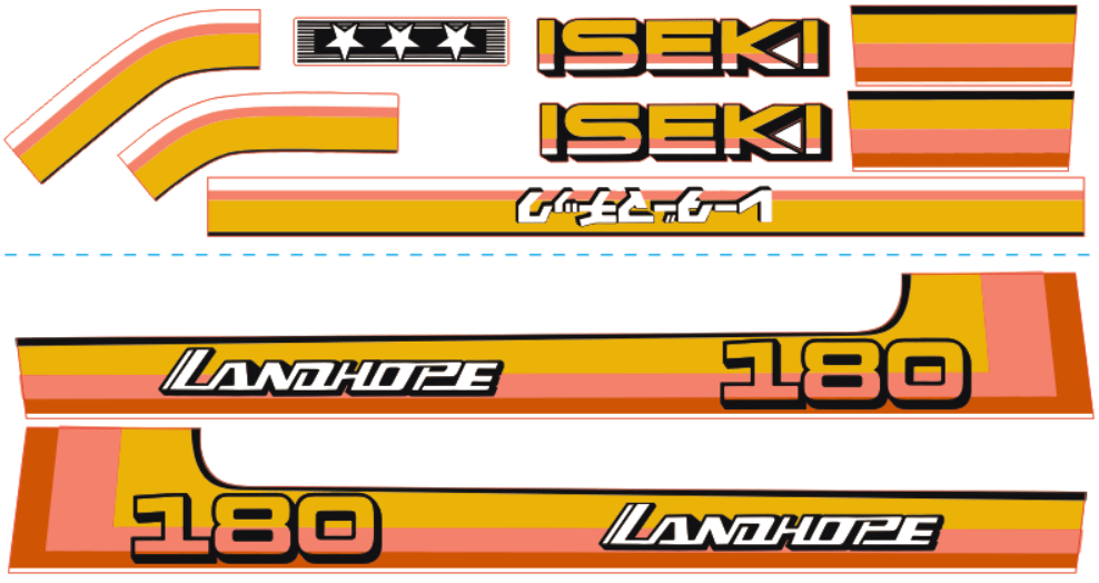 Autocollant pour capot Iseki Landhope TU180