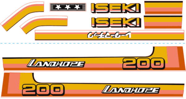 Autocollant pour capot Iseki Landhope TU200