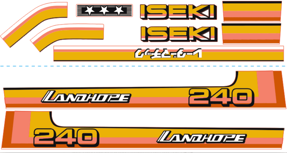 Autocollant pour capot Iseki Landhope TU240