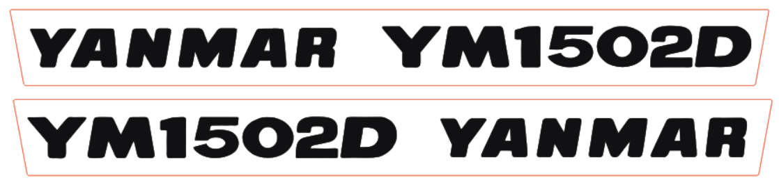 Autocollant pour capot Yanmar YM1502