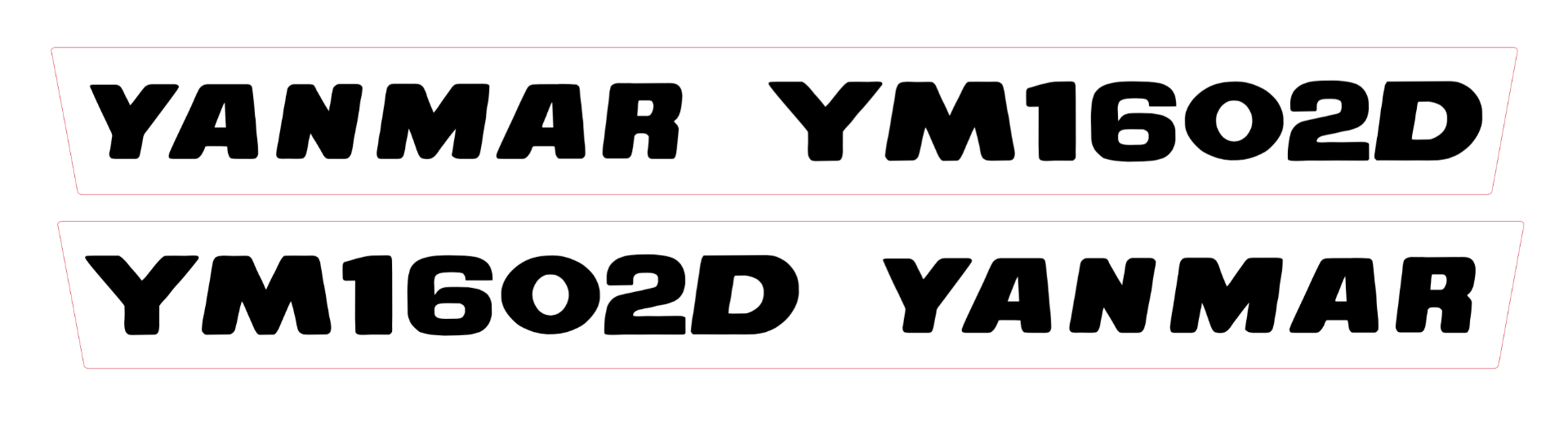 Autocollant pour capot Yanmar YM1602