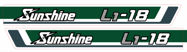 Autocollant pour capot Kubota Sunshine L1-18