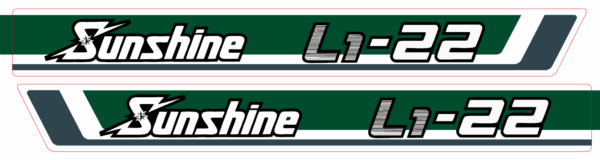 Autocollant pour capot Kubota Sunshine L1-22