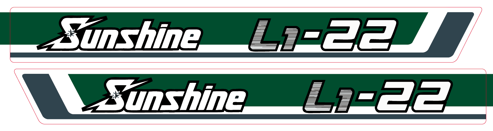 Autocollant pour capot Kubota Sunshine L1-22