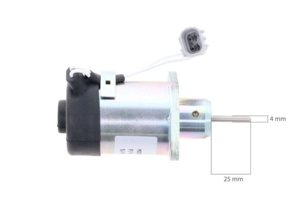 Stop solenoid 12V Kubota D1503, V2203, V2403, V2607, V3300, V3307, V3600, V3800, – Image 2