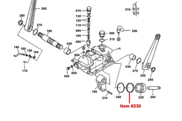 Anneau de support vérin de levage Kubota B-Series, F-Series – Image 3