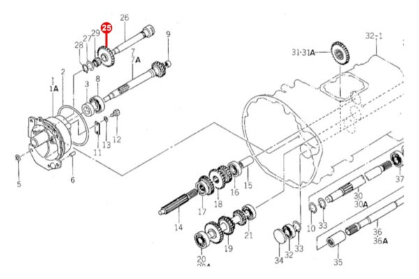 Engrenage pour marche arrière Iseki TE4270 – Image 6