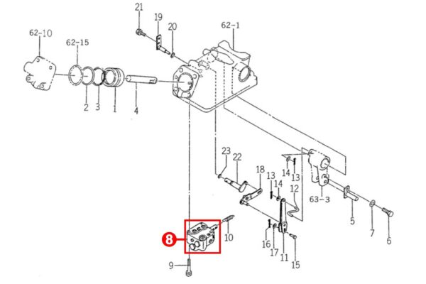 Soupape de levage Iseki TM, TU, TX, 2115, 2120, 2125, Bolens G152, G154, G174, H152, H174, Massey Ferguson 1205, 1215, 1225, – Image 8