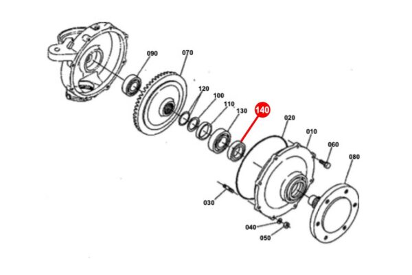Joint d'arbre traversant 4WD / PTO  Joint d'arbre Kubota L, L1, M-type – Image 5