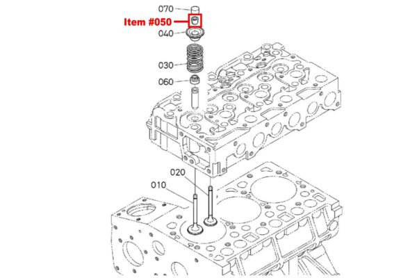 Jeu de clavette demi cône de soupape Kubota D1301, D1403, D1462, D1463, D1503, D1703, D1803, ER800-900, GH400, RD95, RD105, RD110, RD115, V1502, V1512, V1702, V1902, V1903, V2003, V2203, V2403, V3300, F2202, F2402, F2503, F2803, Z650, Z751, Z851, – Image 2