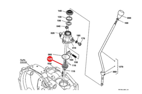 Caoutchouc d'étanchéité levier de vitesse PTO Kubota GL, L, M, Hinomoto NX – Image 5