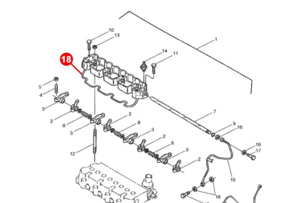 Joint de couvercle de soupape (inférieur) Shibaura N844, N844T, Perkins 104-19, 104-22, 404C-22, Caterpillar 3014, 3024, – Image 3
