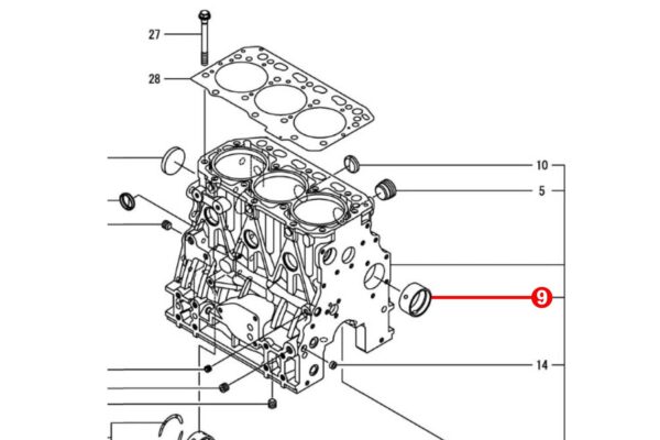 Coussinet d'arbre à cames STD Yanmar 3TN75/78/82/84, 3TNB80/82/84, 3TNC78/80/88, 3TNE78/82/84/88, 3TNS84, 3TNV82/84/86/88, 4TN82/84, 4TNA78, 4TNC88, 4TNE84/88, 4TNV84/86/88, – Image 3
