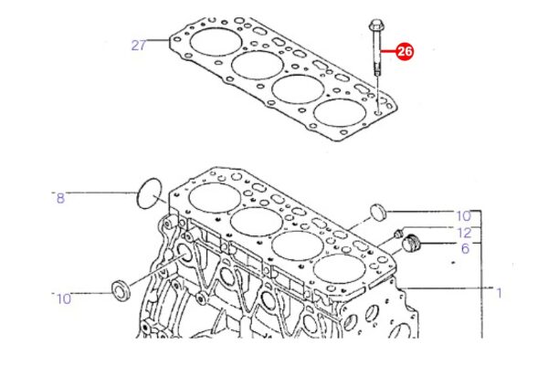 Vis à tête cylindrique Yanmar – Image 3