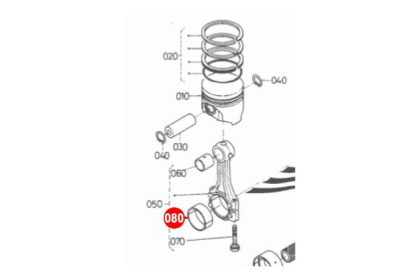 Jeu de roulements de bielle STD Kubota Z400, Z402, Z430, Z482, Z602, Aixam – Image 3
