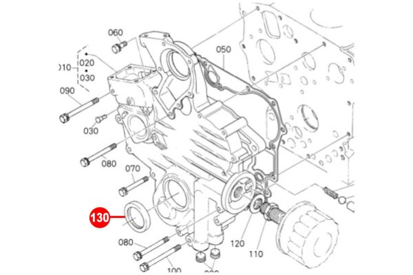 Joint de vilebrequin (avant) Kubota D600, D640, D662, D722, D782, D902, Z400, Z402, Z430, Z482, Z602, – Image 5