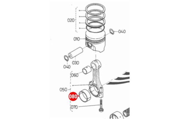 Jeu de roulements de bielle STD Kubota D600, D602, D640, D662, D722, D782, D902, – Image 2