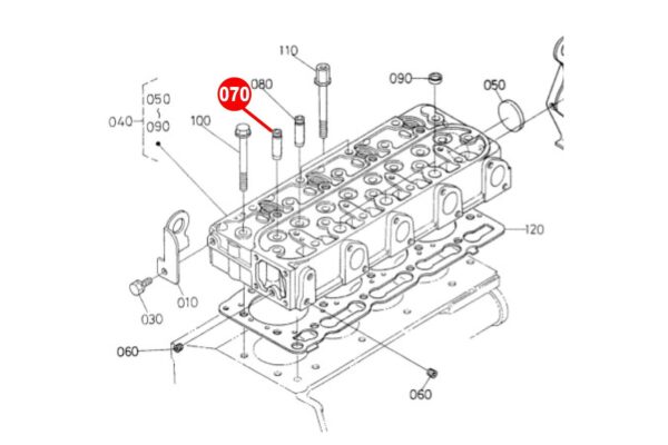 Guide de soupape (d'admission) Kubota D905, D1005, D1105, D1305, DF1005, E75N, E75NB3, EA300, EA330, V1305, V1505, V3300, V3307, V3600, V3800, WG1005, WG1605, – Image 5