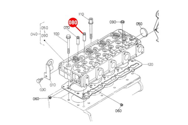 Guide de soupape (d'échappement) Kubota D905, D1105, D1105, E75N, E75NB3, EA300, V3300, – Image 5
