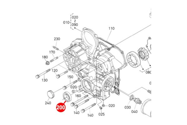 Joint de vilebrequin (avant) Kubota D905, D1005, D1105, D1305, DF1005, V1205, V1305, V1405, V1505, WG1005, WG1605, – Image 5