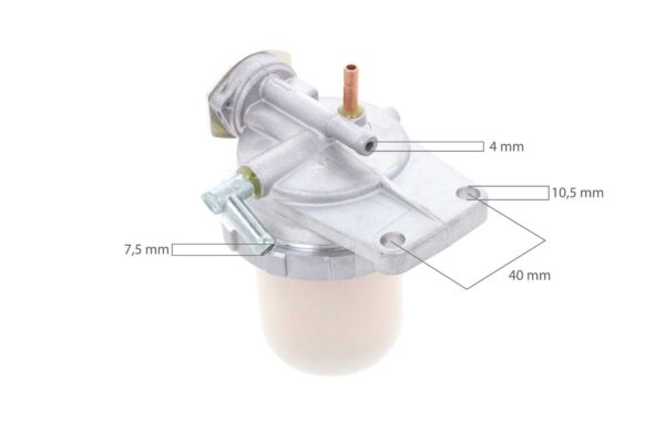 Unité de filtre à carburant complète Kubota GL-, KH-, L1-, L-, M-, MX-, SQ-Types, Hinomoto NX-Types, Denyo, Multiquip, – Image 2